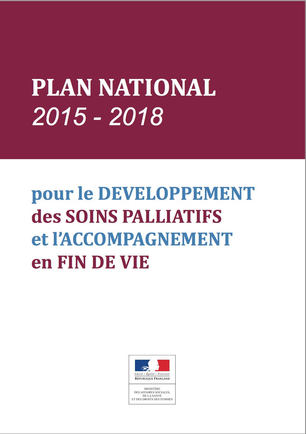 Plan soins palliatifs 2015 2018