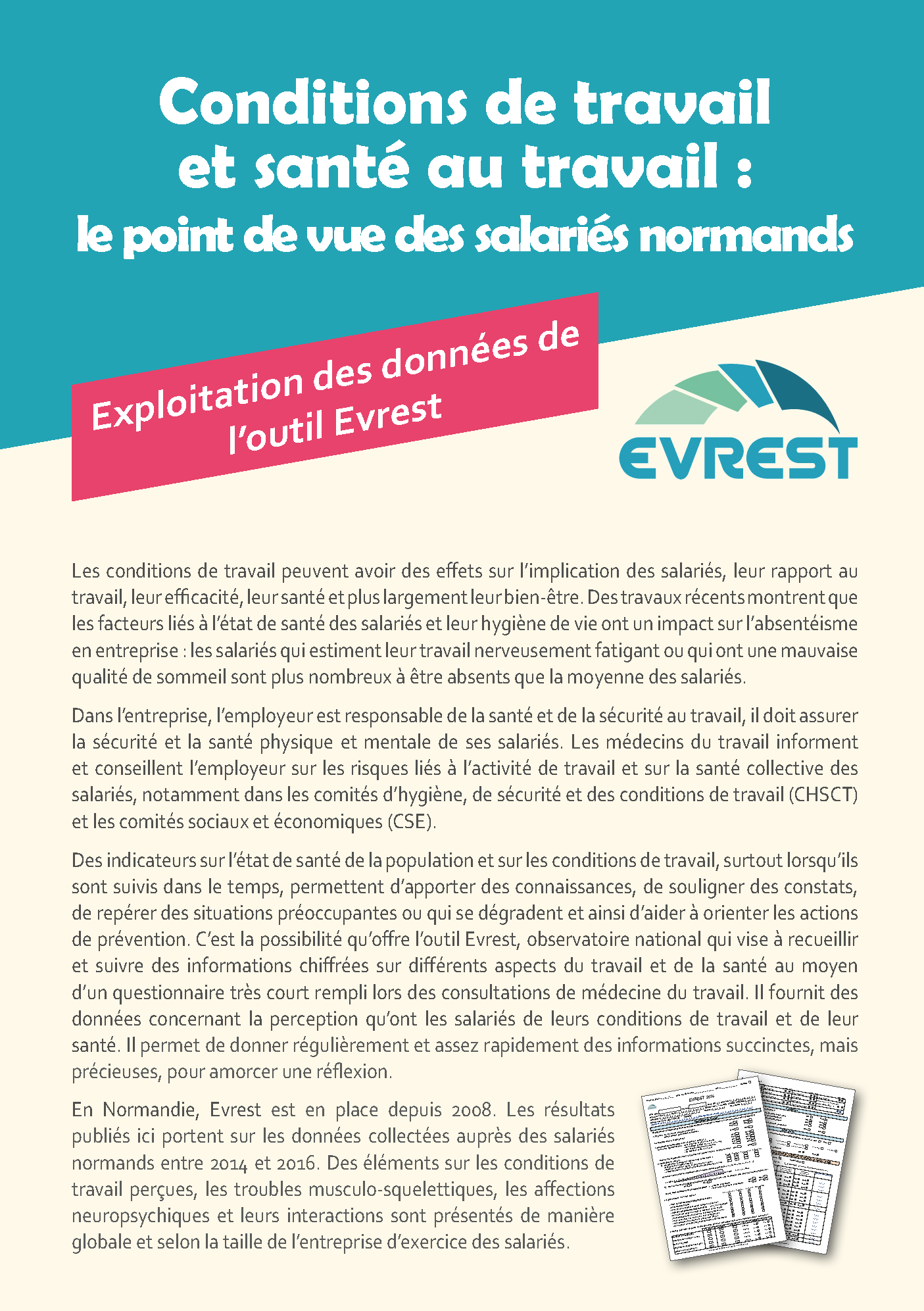2019 EvrestConditionsTravailPointVueSalariesNormands Normandie Page 1