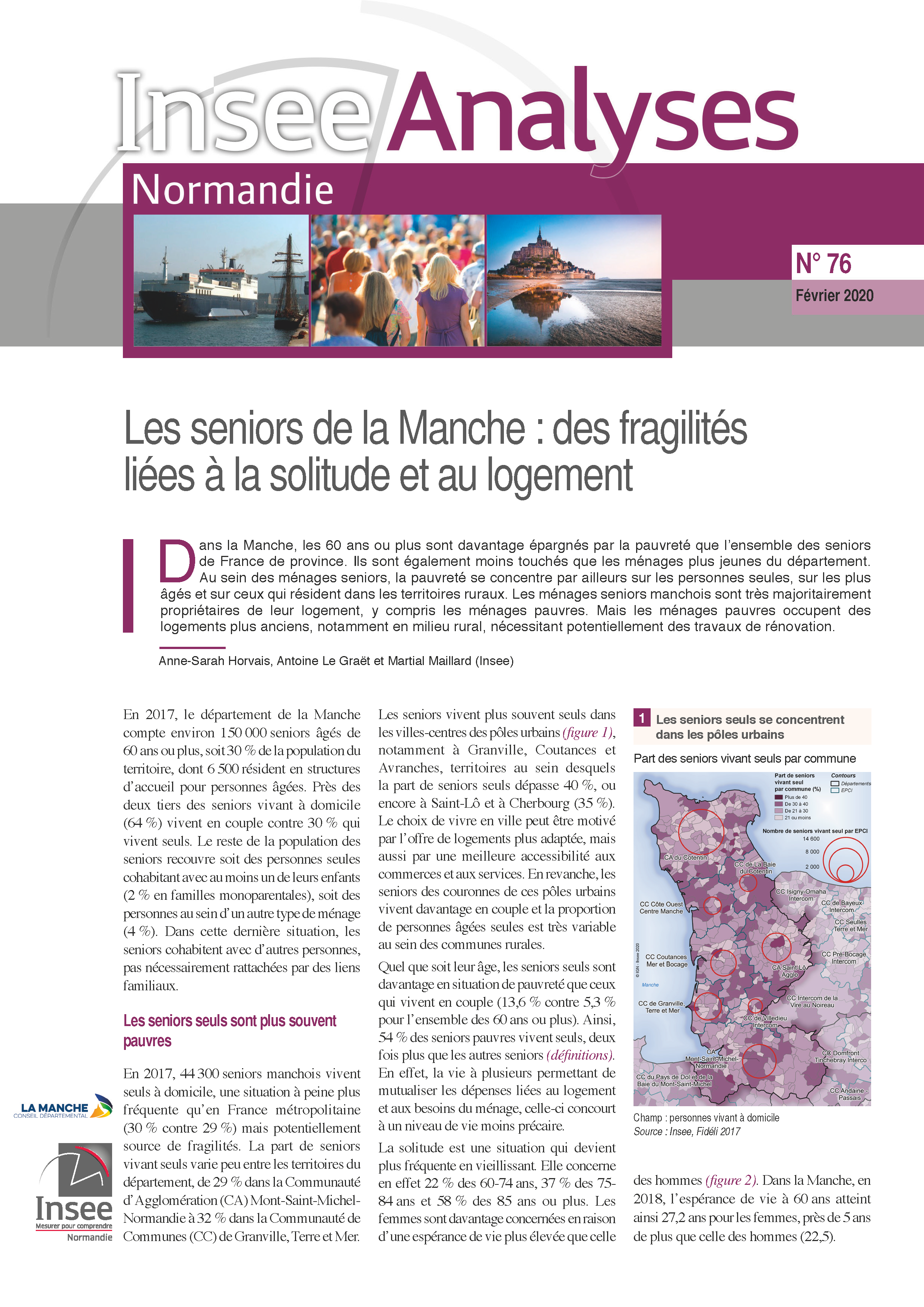 Insee Analyses Seniors Manche num 76 Page 1
