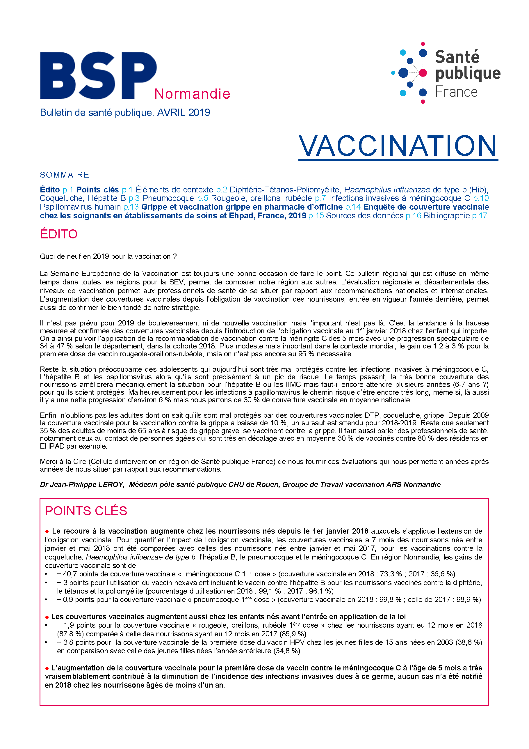 bsp vaccination normandie avril 2019